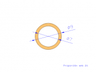 Profil en Silicone TS500907 - format de type Tubo - forme de tube