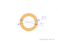 Profil en Silicone TS501007 - format de type Tubo - forme de tube