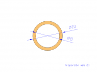 Profil en Silicone TS501008 - format de type Tubo - forme de tube