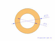 Profil en Silicone TS501509 - format de type Tubo - forme de tube