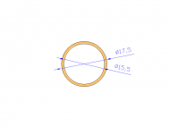 Profil en Silicone TS5017,515,5 - format de type Tubo - forme de tube