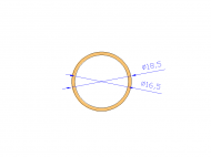 Profil en Silicone TS5018,516,5 - format de type Tubo - forme de tube