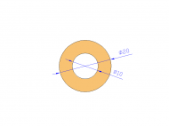 Profil en Silicone TS502010 - format de type Tubo - forme de tube