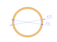 Profil en Silicone TS503531 - format de type Tubo - forme de tube