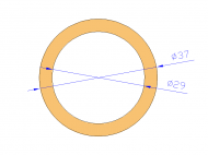 Profil en Silicone TS503729 - format de type Tubo - forme de tube