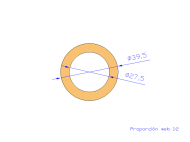 Profil en Silicone TS5039,527,5 - format de type Tubo - forme de tube