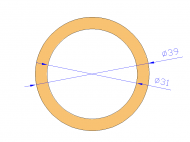 Profil en Silicone TS503931 - format de type Tubo - forme de tube