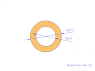 Profil en Silicone TS504327 - format de type Tubo - forme de tube