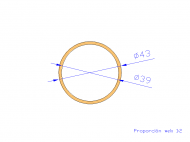 Profil en Silicone TS504339 - format de type Tubo - forme de tube