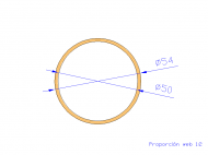 Profil en Silicone TS505450 - format de type Tubo - forme de tube