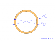 Profil en Silicone TS505749 - format de type Tubo - forme de tube