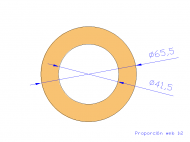 Profil en Silicone TS5065,541,5 - format de type Tubo - forme de tube