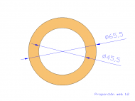 Profil en Silicone TS5065,545,5 - format de type Tubo - forme de tube