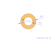 Profil en Silicone TS600905 - format de type Tubo - forme de tube