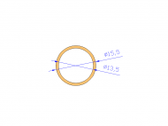 Profil en Silicone TS6015,513,5 - format de type Tubo - forme de tube