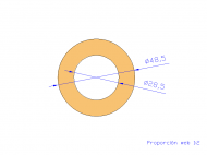 Profil en Silicone TS6048,528,5 - format de type Tubo - forme de tube