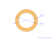 Profil en Silicone TS605337 - format de type Tubo - forme de tube