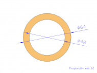 Profil en Silicone TS606448 - format de type Tubo - forme de tube