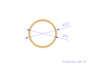 Profil en Silicone TS701009 - format de type Tubo - forme de tube