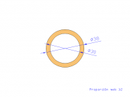 Profil en Silicone TS703830 - format de type Tubo - forme de tube