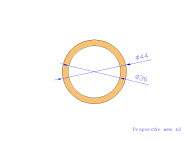 Profil en Silicone TS704436 - format de type Tubo - forme de tube