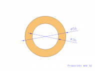 Profil en Silicone TS705636 - format de type Tubo - forme de tube