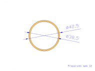 Profil en Silicone TS8042,538,5 - format de type Tubo - forme de tube