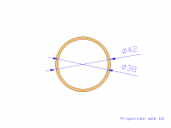 Profil en Silicone TS804238 - format de type Tubo - forme de tube