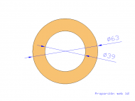 Profil en Silicone TS806339 - format de type Tubo - forme de tube