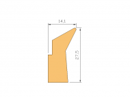 Silicone Profile P001C - type format Lipped - irregular shape