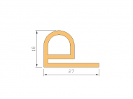 Silicone Profile P01 - type format e - irregular shape