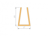 Silicone Profile P012 - type format U - irregular shape