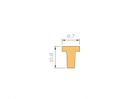 Silicone Profile P042A - type format T - irregular shape