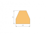 Silicone Profile P057 - type format D - irregular shape
