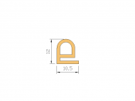 Silicone Profile P059 - type format e - irregular shape