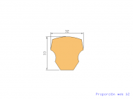 Silicone Profile P062A - type format T - irregular shape