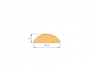 Silicone Profile P064B - type format D - irregular shape