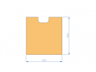 Silicone Profile P10041AQ - type format U - irregular shape