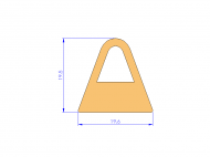 Silicone Profile P10041C - type format D - irregular shape