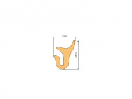 Silicone Profile P1006C - type format Horns - irregular shape