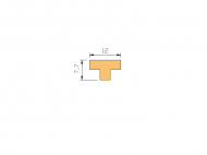 Silicone Profile P1014B - type format T - irregular shape