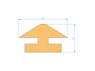 Silicone Profile P10161Q - type format Lamp - irregular shape