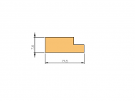 Silicone Profile P1016B - type format L - irregular shape