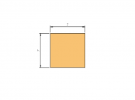 Silicone Profile P1016C - type format Square - regular shape