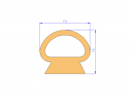 Silicone Profile P10196A - type format Lamp - irregular shape