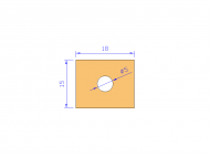 Silicone Profile P10320D - type format Rectangle - regular shape