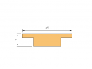 Silicone Profile P10320F - type format T - irregular shape