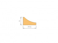 Silicone Profile P10320G - type format Flat Silicone Profile - irregular shape