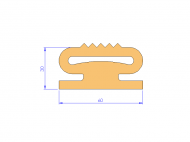 Silicone Profile P10320H - type format Lamp - irregular shape