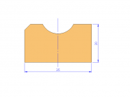 Silicone Profile P10320I - type format D - irregular shape
